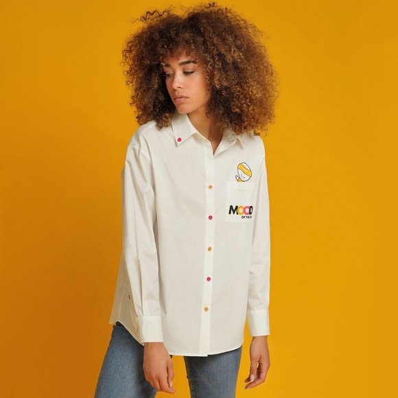 PSYCHODON by YSY | Mood Of The Day | 100% Cotton Button Front Shirt | NWT - Picture 3 of 15
